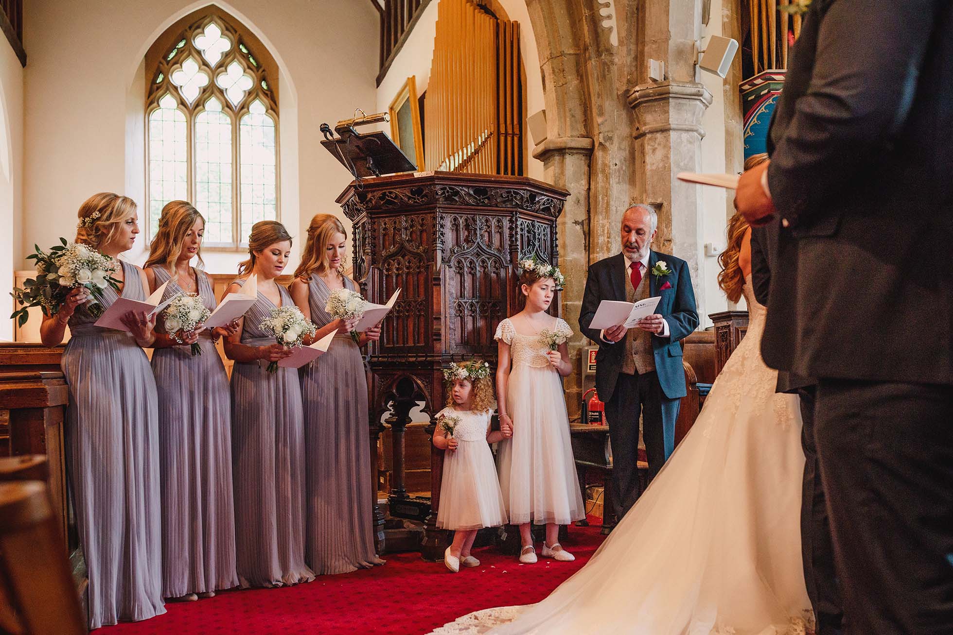 Alice and Phil's wedding at St Nicolas Church, Cranleigh and Loseley Park