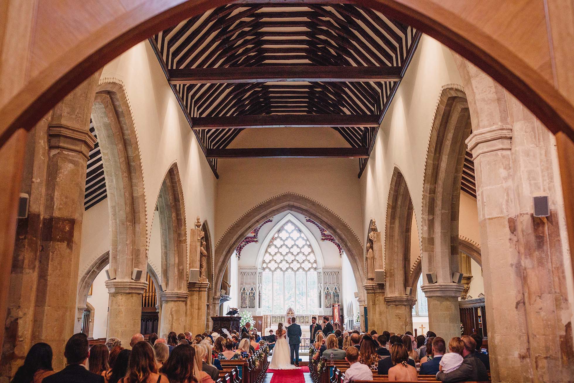 Alice and Phil's wedding at St Nicolas Church, Cranleigh and Loseley Park