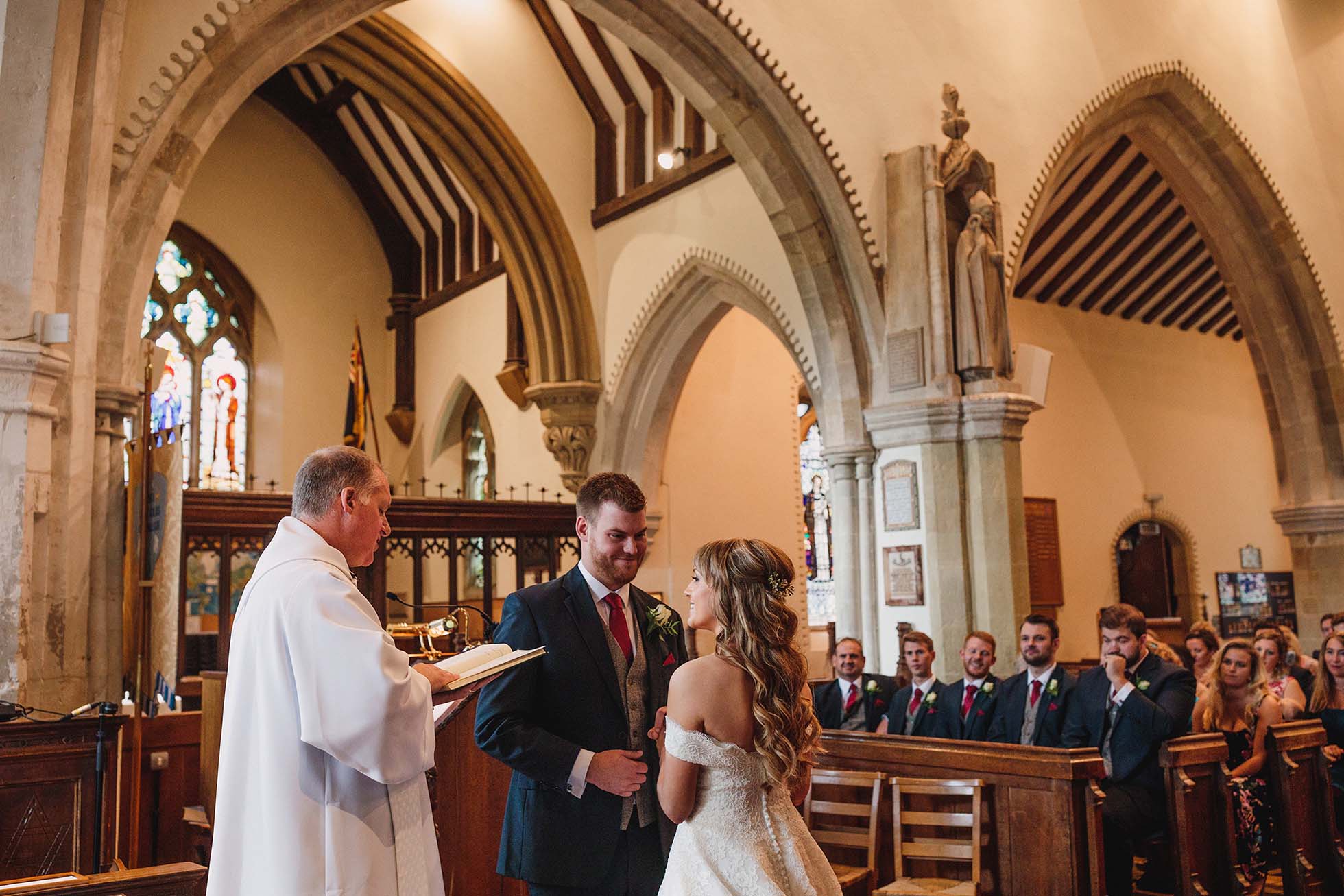Alice and Phil's wedding at St Nicolas Church, Cranleigh and Loseley Park