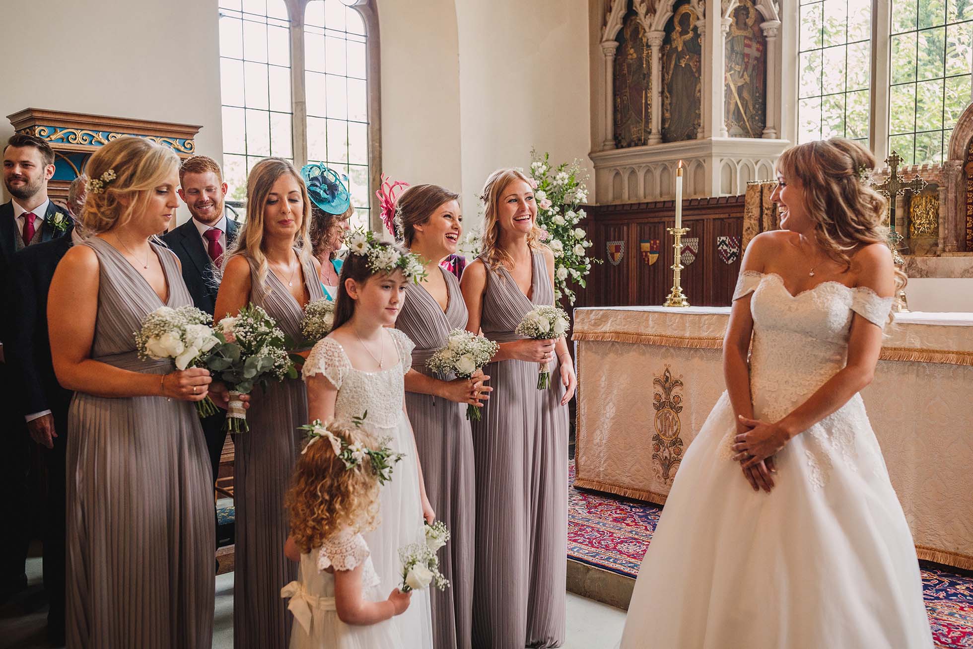 Alice and Phil's wedding at St Nicolas Church, Cranleigh and Loseley Park