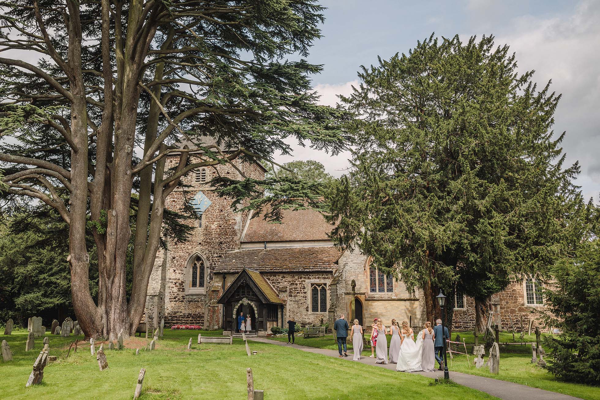 Alice and Phil's wedding at St Nicolas Church, Cranleigh and Loseley Park