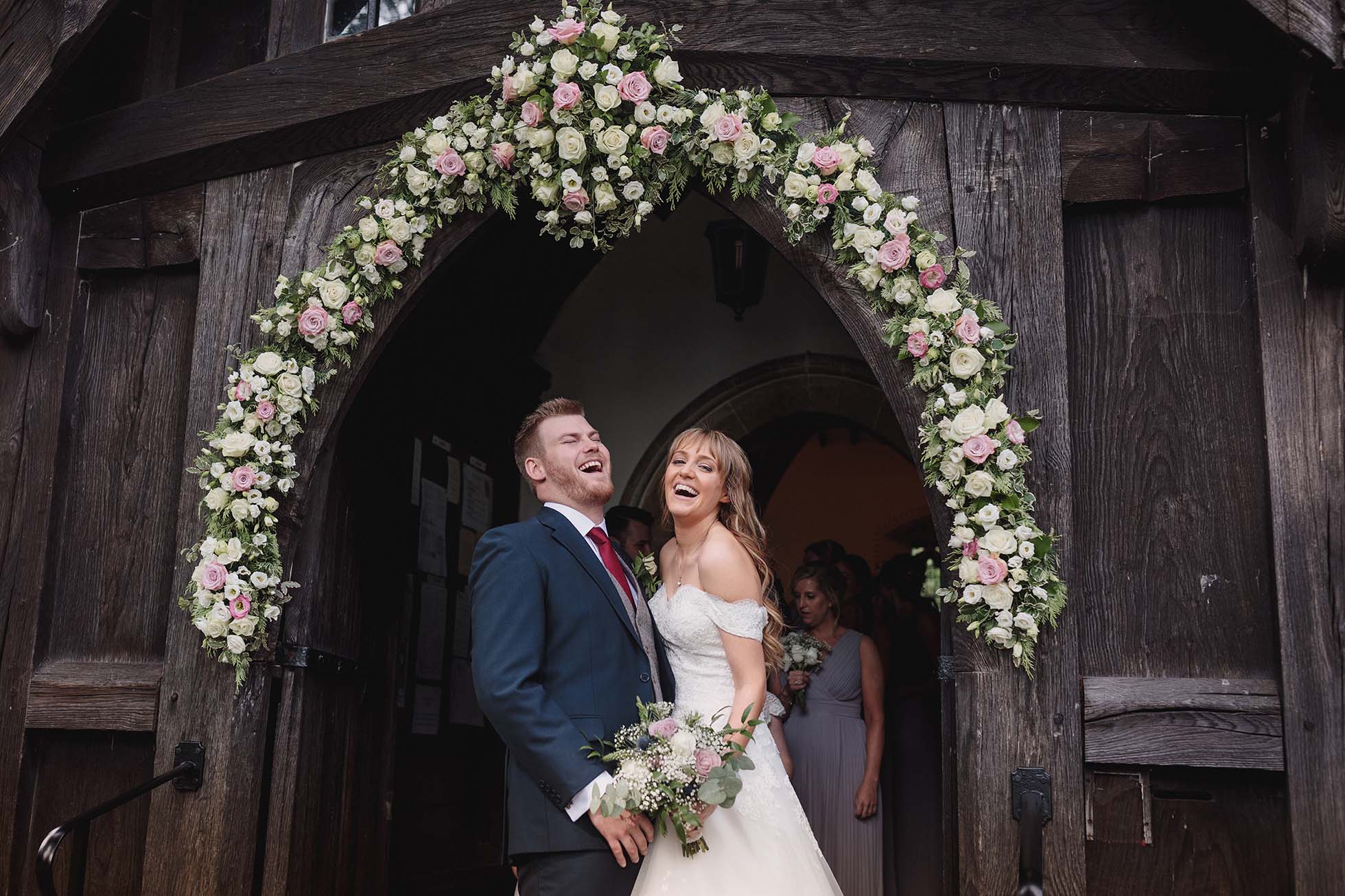 Alice and Phil's wedding at St Nicolas Church, Cranleigh and Loseley Park