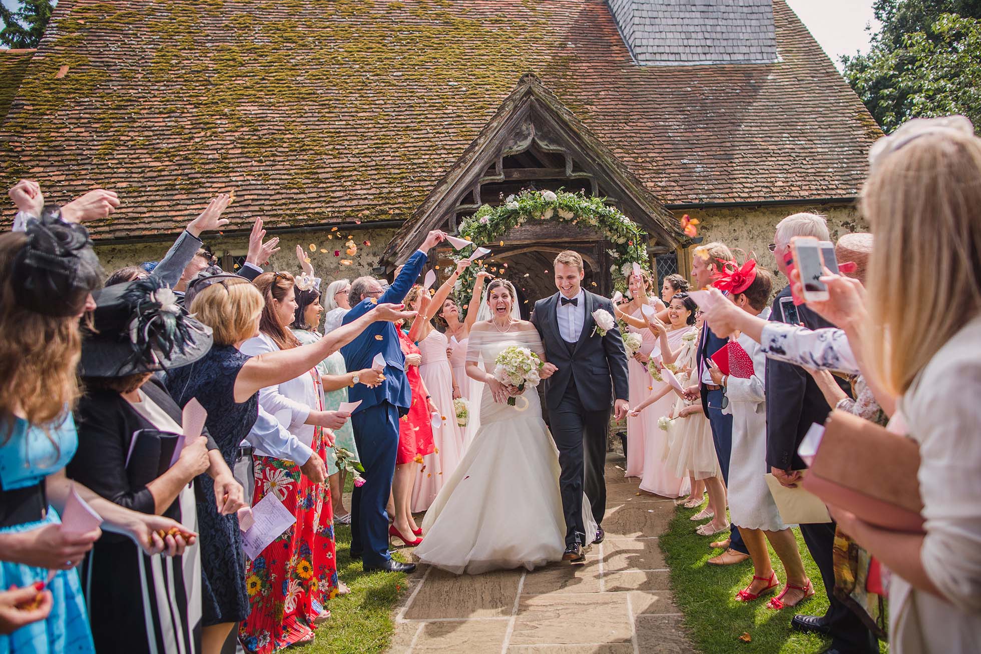 Tessa and Aaron's wedding at St Nicholas; Church, Pyrford and Ham Polo Club