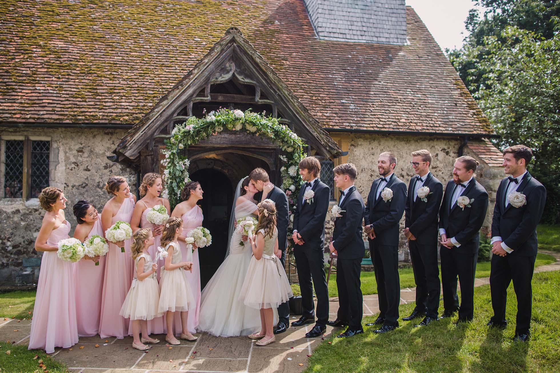 Tessa and Aaron's wedding at St Nicholas; Church, Pyrford and Ham Polo Club
