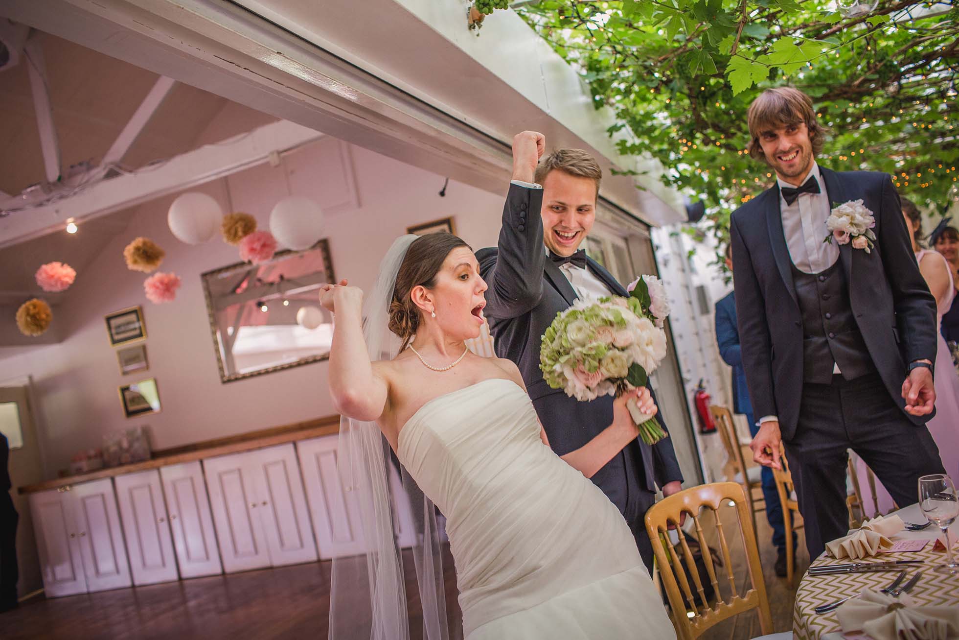 Tessa and Aaron's wedding at St Nicholas; Church, Pyrford and Ham Polo Club