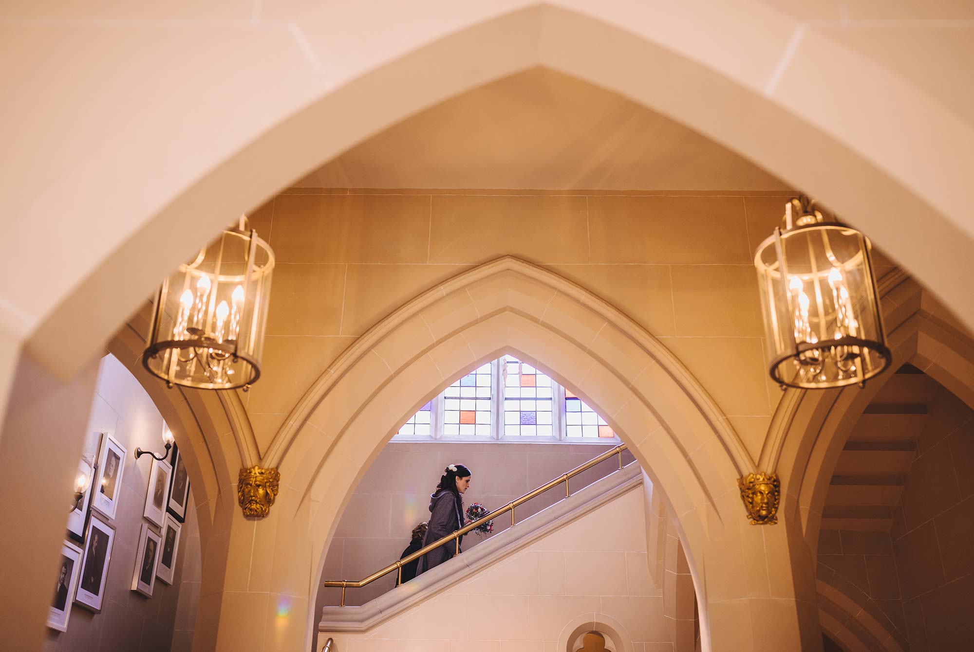 bride arriving at Brighton college
