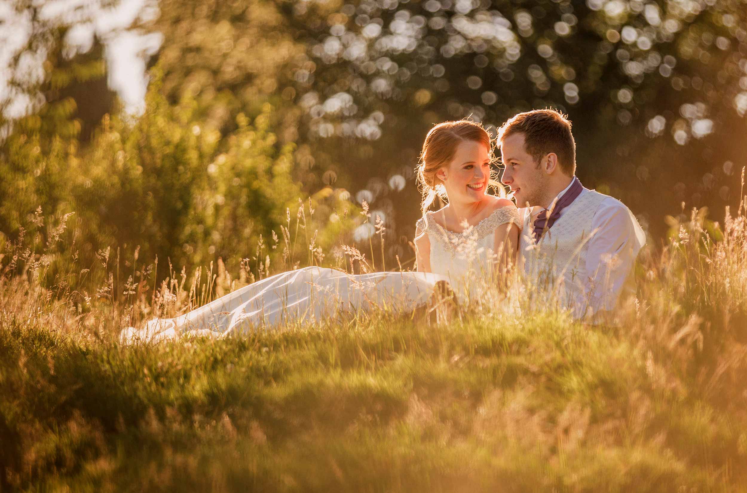 bride and groom golden hour buxted park