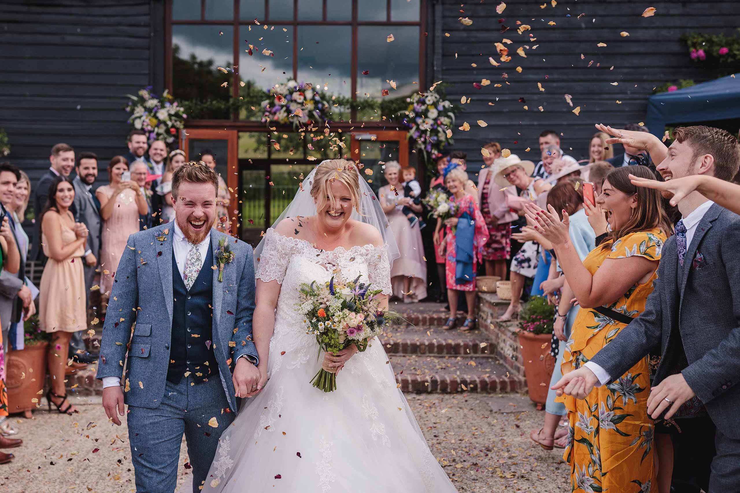 Confetti Shower Upwaltham Barns
