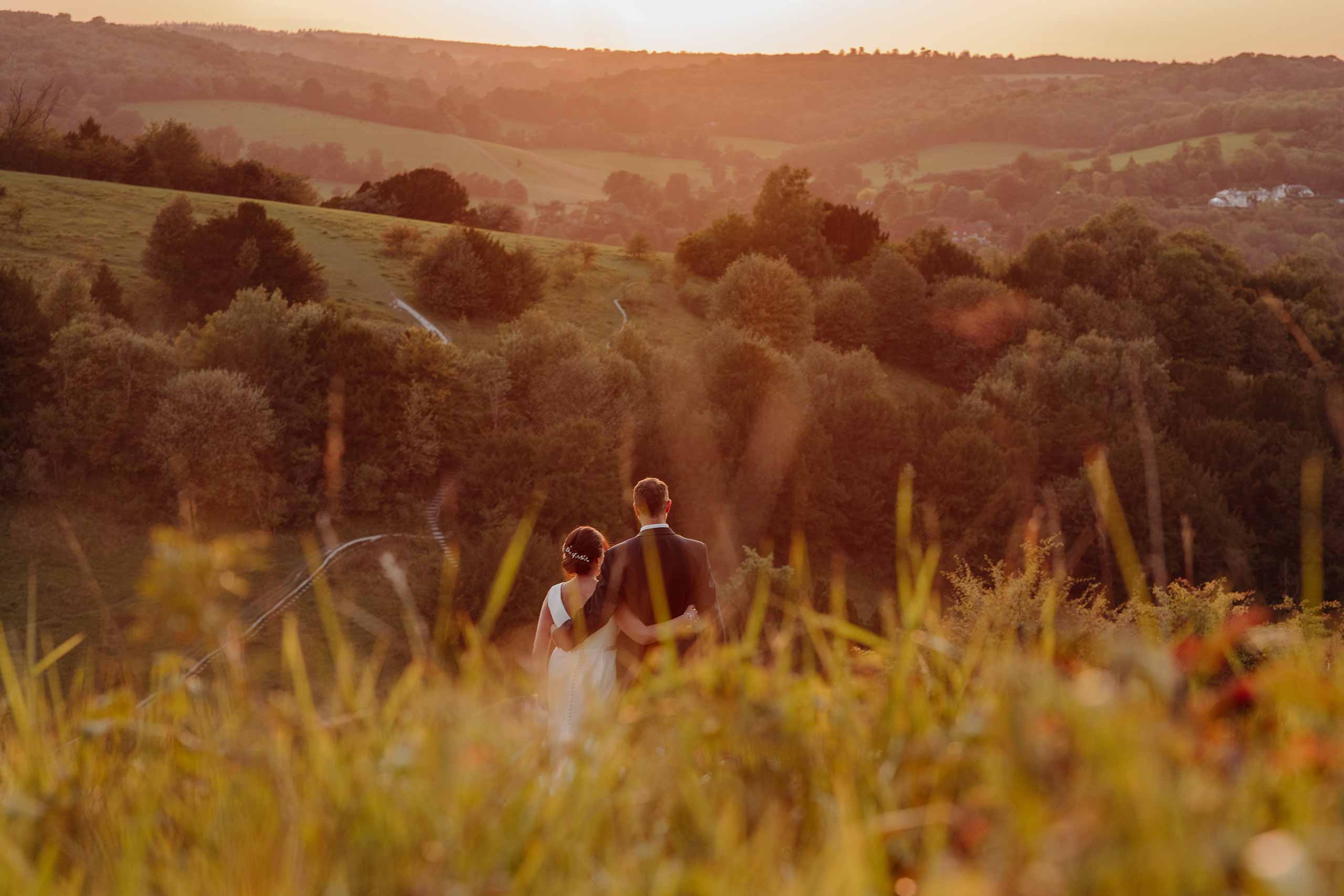 Sunset on Box Hill in Surrey