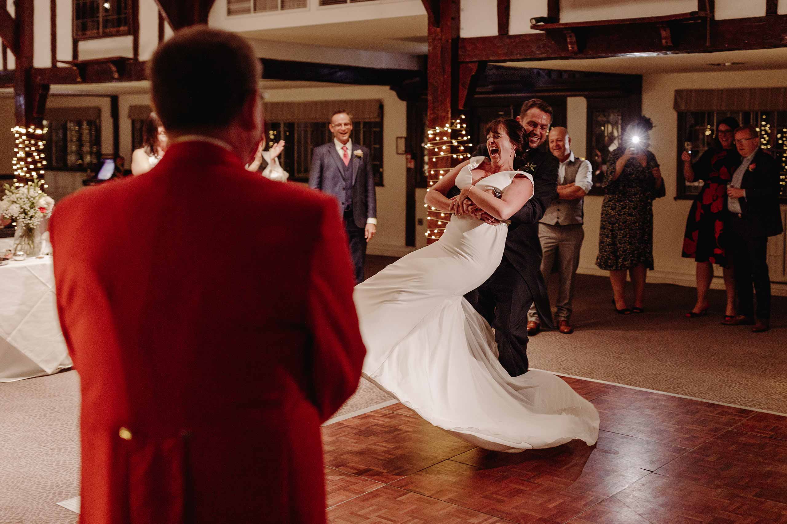 Bride and groom first dance