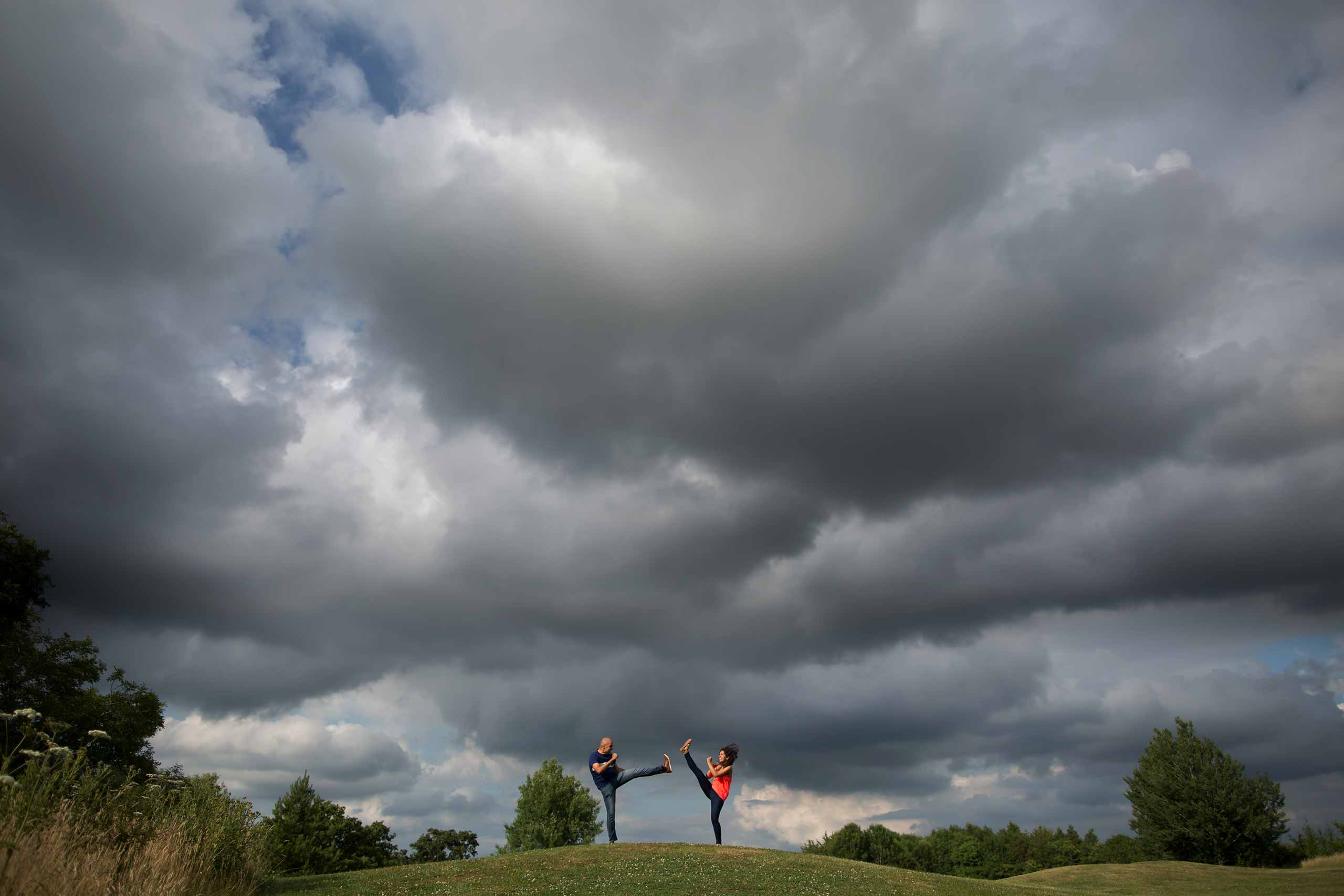 Engagement shoot at Mid Sussex Gold Course