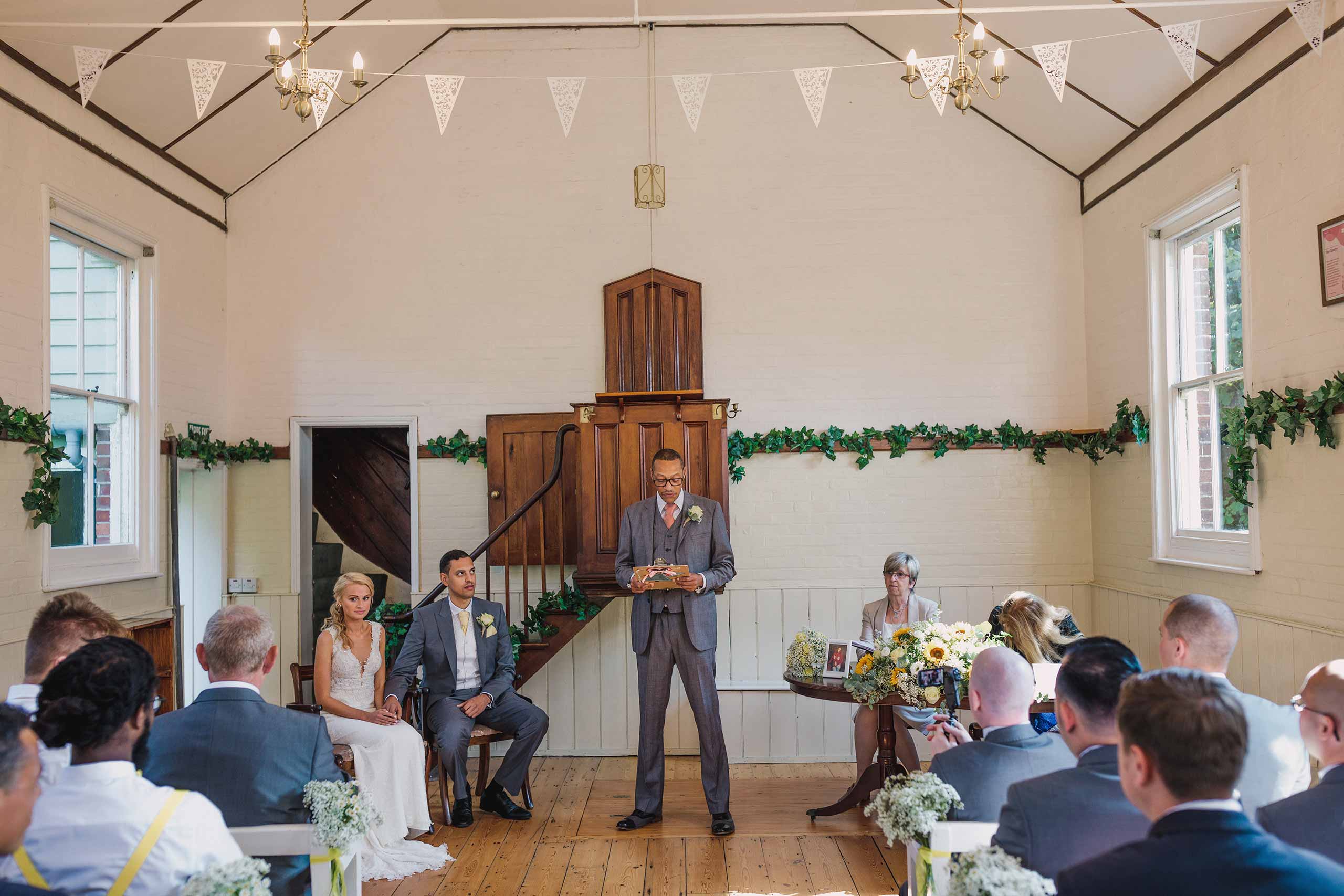 Sussex Chantry wedding ceremony reading