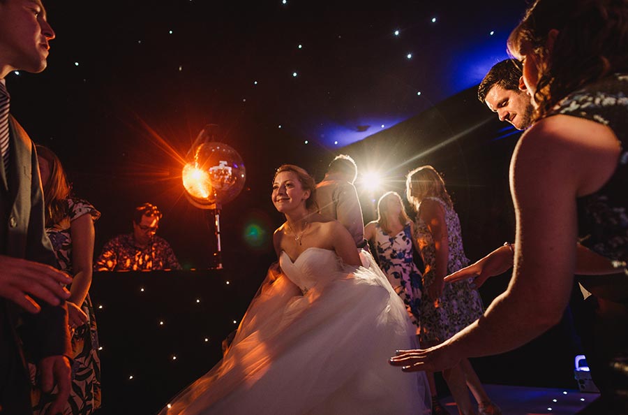 Wedding DJ Brian Mole in action at Broyle Place