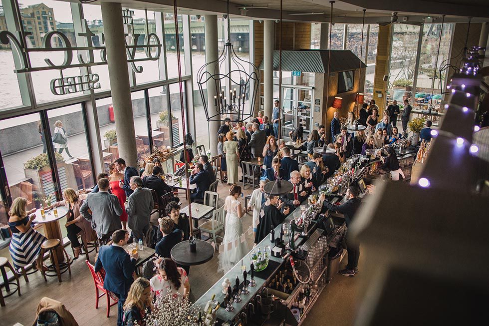 wedding reception at the Oyster Shed London Bridge